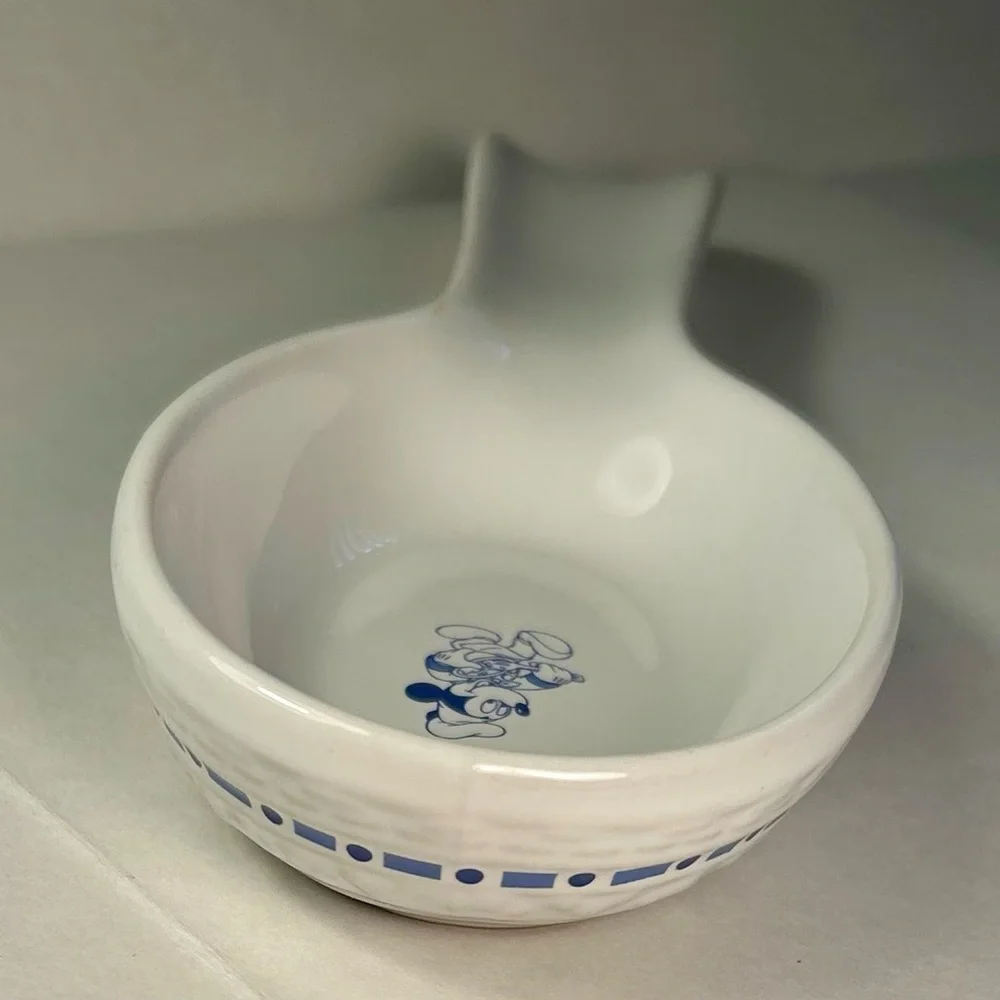 Disney White and Blue Ceramic Spoon Rest